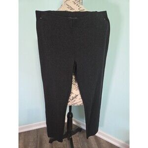 NWT EILEEN FISHER Viscose Ponte Slim Bootcut Pants Charcoal Melange medium